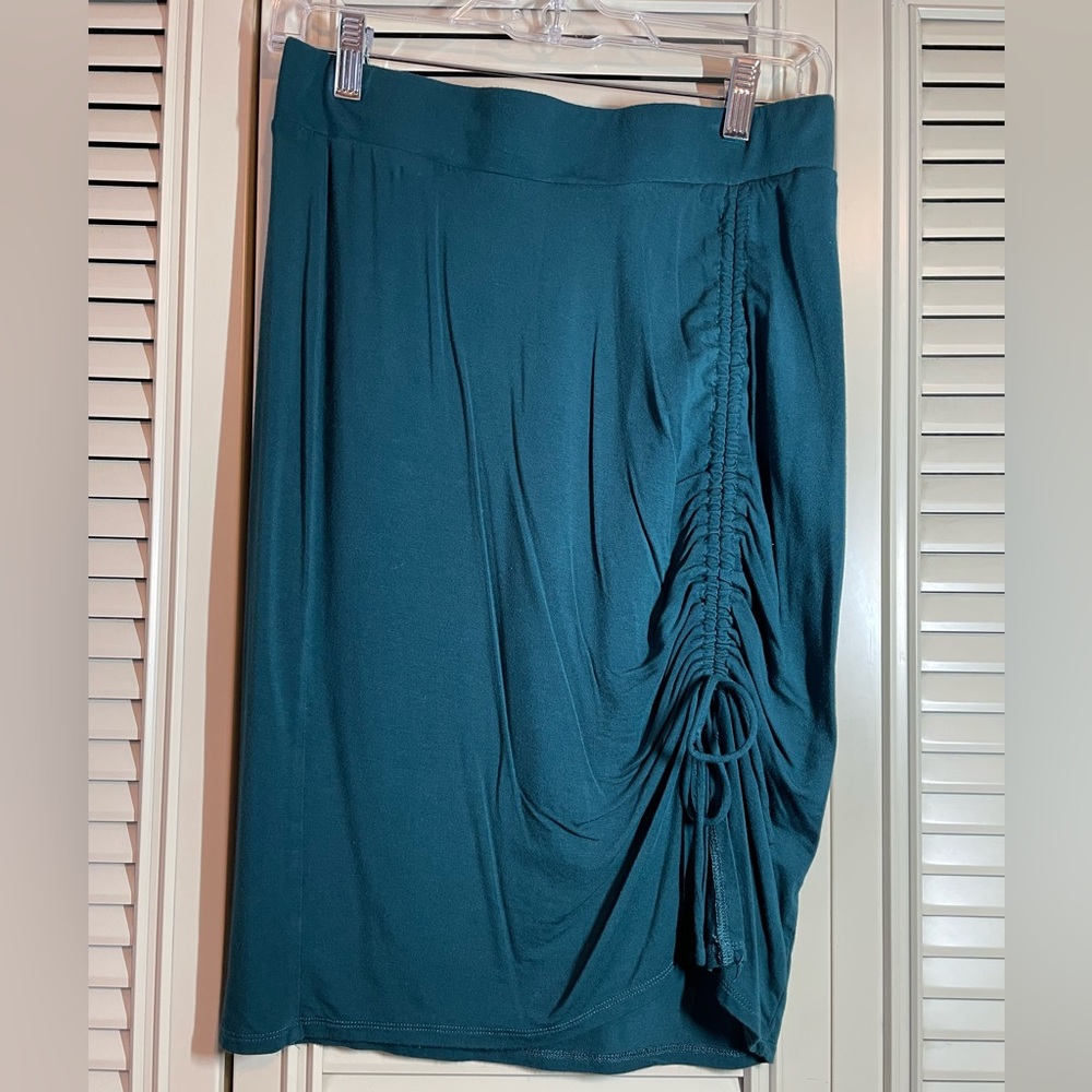 Maurices Teal Asymmetrical Skirt